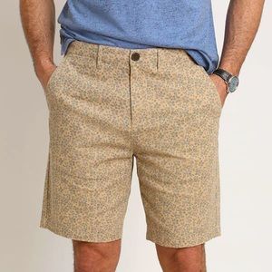 Jachs New York NTW Men’s Tan Printed Stretch Chino Short -Bleecker Fit - Size 33